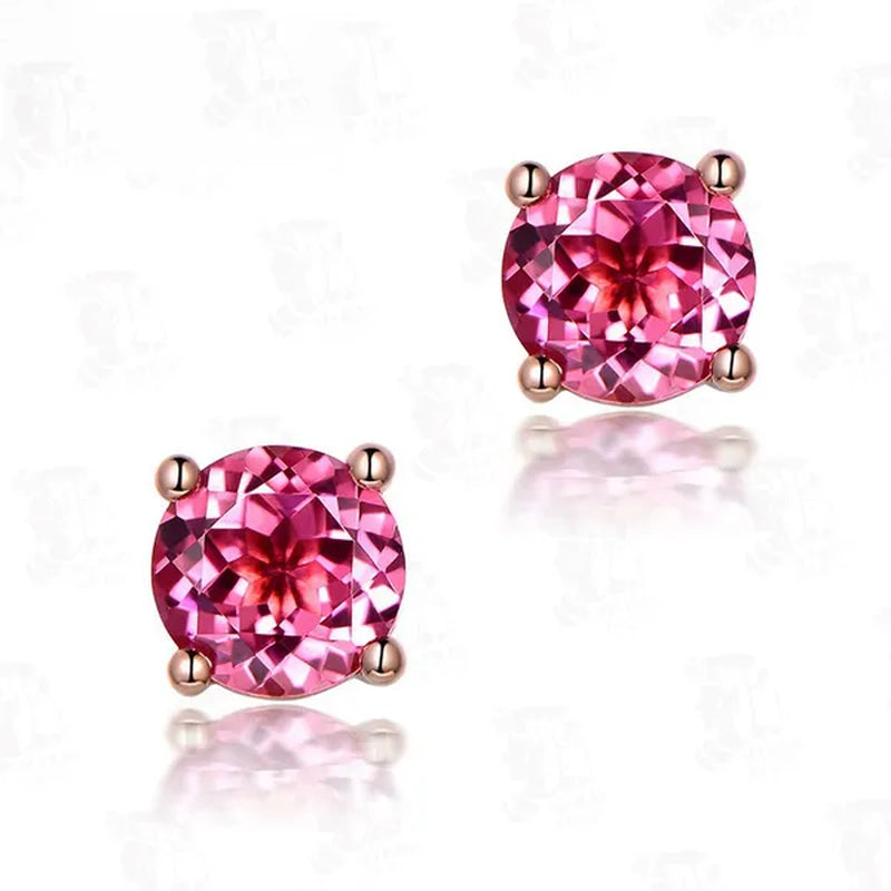 2.00 CTTW .925 Sterling Silver Genuine Green Ametyst Stud Earings
