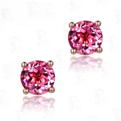 2.00 CTTW .925 Sterling Silver Genuine Green Ametyst Stud Earings