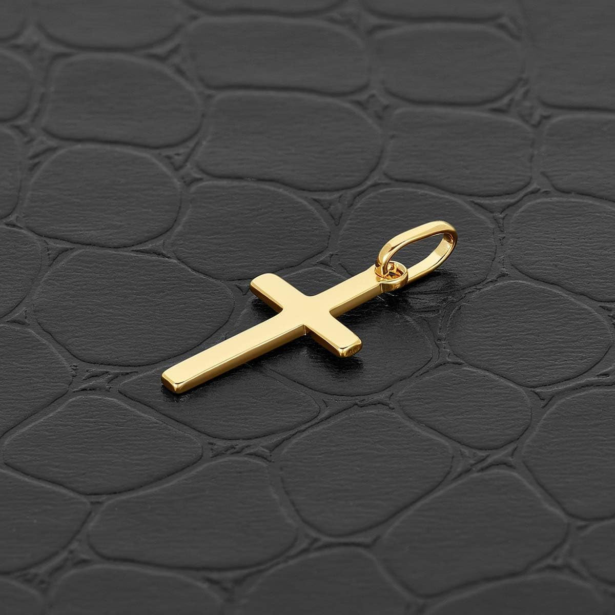 Cross Pendant for Men and Women in 18K Gold Plated or 925 Sterling Silver Plated Rhodium I Size Small, Medium, Large I Gold Cross Necklace for Women I Silver Cross Necklace for Boys I Religious Gifts for Women I Baptism Gifts for Girls Boys