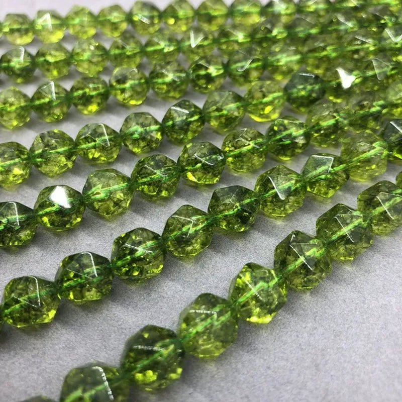 Green Peridot Beads 6-10mm Faceted Natural Stone Cut Loose Gem DIY