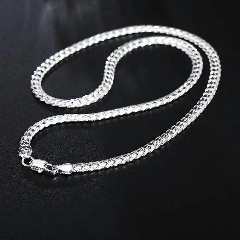 8/16/18/20/24inch 18K Gold/925 Sterling Silver Luxury Brand Design Noble Necklace Chain for Woman Men Fashion Wedding Engagement Jewelry