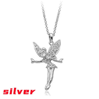 Exquisite Fashion Lovely Dancing Little Angel Pendant  Necklace Women's Zircon Exquisite Necklace Cartoon Jewelry Accessories Birthday Party Anniversary Gift