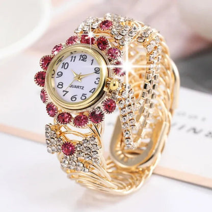 6 Colors New Ladies Diamond Temperament Quartz Watch Fashion Bracelet Watch