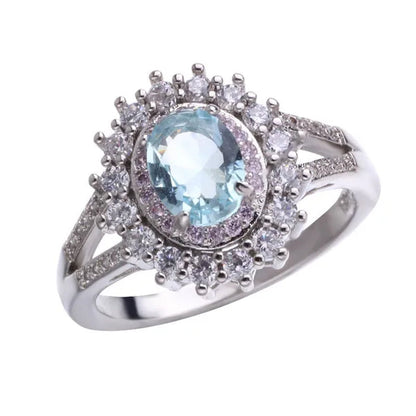 Ladies Luxury Wedding Accessories, Copper Inlaid Large Emerald Topaz Fancy Gemstones and Diamonds Women'S Wedding Rings, Party Banquet Business Casual Accessories, Wedding Rings, Anniversary Gifts