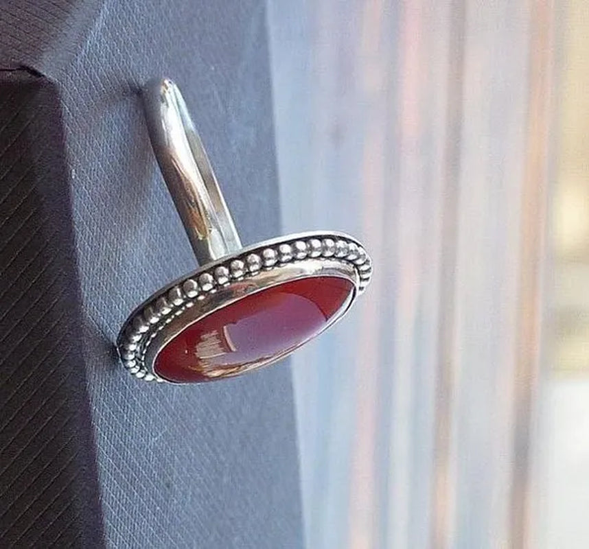 Gorgeous 925 Sterling Silver Engagement Ring Full Dazzling Red Ruby Diamond Bridal Wedding Jewelry Rings Women Fashion Casual Accessory Birthday Christmas Gift Size 4-12