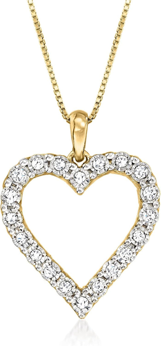 0.30 Ct. T.W. Diamond Heart Pendant Necklace