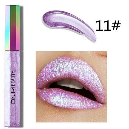 Super Girl 12 Color High-fashion Chameleon Metal Matte Metallic Waterproof Lipgloss Liquid Lipstick  Shimmer Diamond Glitter Pearl Colour Lip Gloss Lip