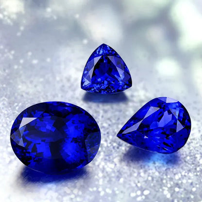 Natural Cutting 3A Blue Tanzania Sapphire Unheated 6x8mm 7x7mm Corundum Spinel Various Shapes Mosaic Jewelry Diy Blue Gem AAA