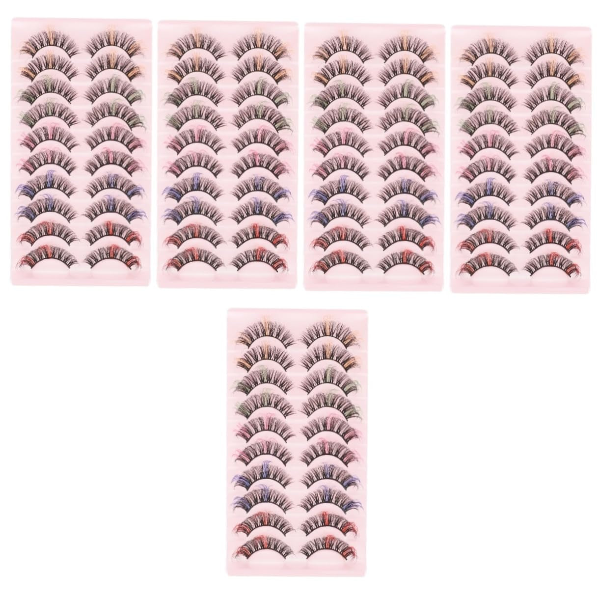 50 Pairs Dd Volume False Eyelashes Cosmetic Eyelashes Fake Eyelashes Natural Look Fake Eyelash for Women Natural Eyelashes Eyelash Extension Colored Eyelashes Girl Curly Extend