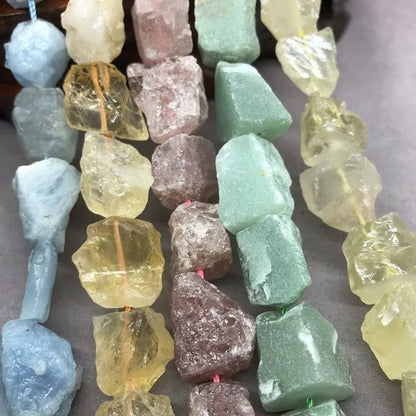 Natural Gravel Raw Stone Lemon Strawberry Quartz Aquamarine Aventurine Citrine