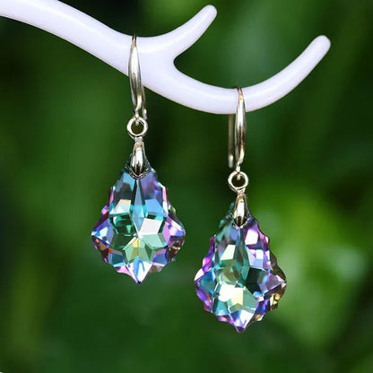 Zircon Earrings Exquisite Fashion Silver Plated Earrings Colorful Stud Earrings Zircon Earrings Romantic Classic Lovers Earrings Engagement Earrings Anniversary Gifts Valentine'S Day Gifts for Women Earrings