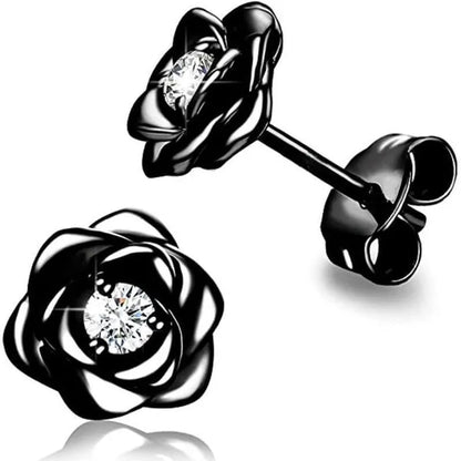 Exquisite Cute Rose Flower Stud Earrings for Women Daily Casual Party Jewelry Gift