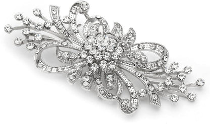 Antique Crystal Bridal Brooch Pin for Weddings, Bridesmaid, Mother of the Bride Jewelry Accessory