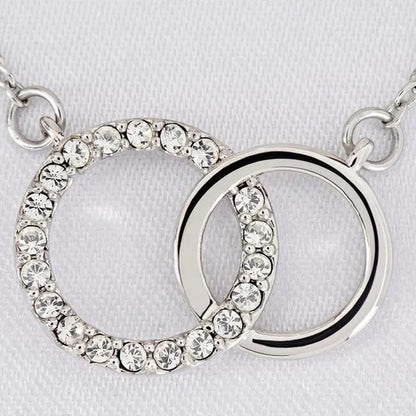 To My Beautiful Granddaughter 925 Sterling Silver Cubic Zirconia Perfect Pair Necklace Message Card Gifts Granddaughter Gifts