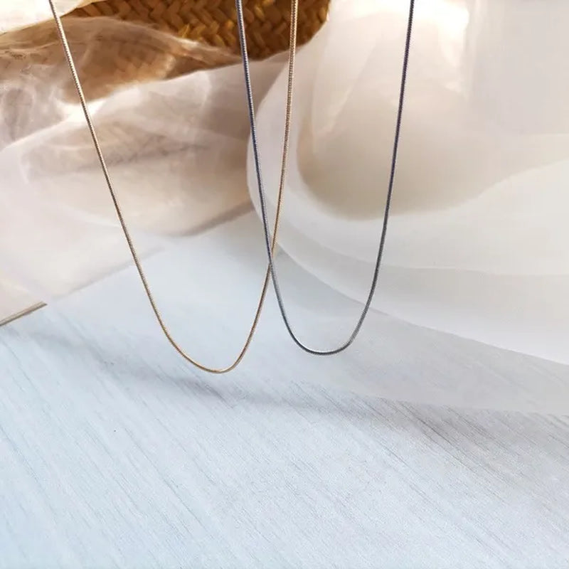 Women's Jewelry 16-inch-30-inch Single-layer Necklace Popular Style Snake Chain Metal Chain Necklace Girl Party Gift
