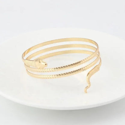 12/8/5/3/2/1Pcs:Ashion Personality Snake Bracelet, Metal Snake Bracelet, Gold and Silver Available