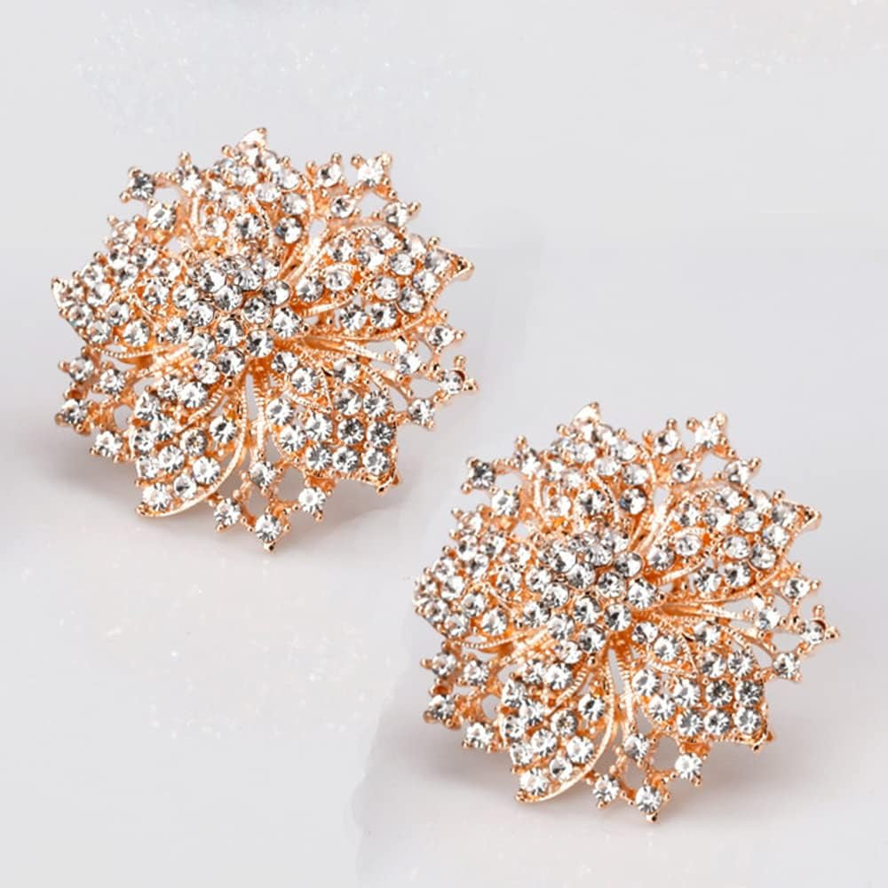 Fashion Jewelry Beautiful Silver Plated Rhinestone Crystal Brooch Pin for Woman