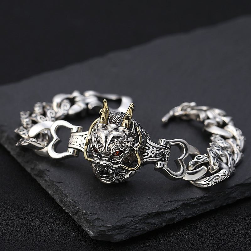 S925 Sterling Silver Creative Temperament Leading Men'S Bracelet