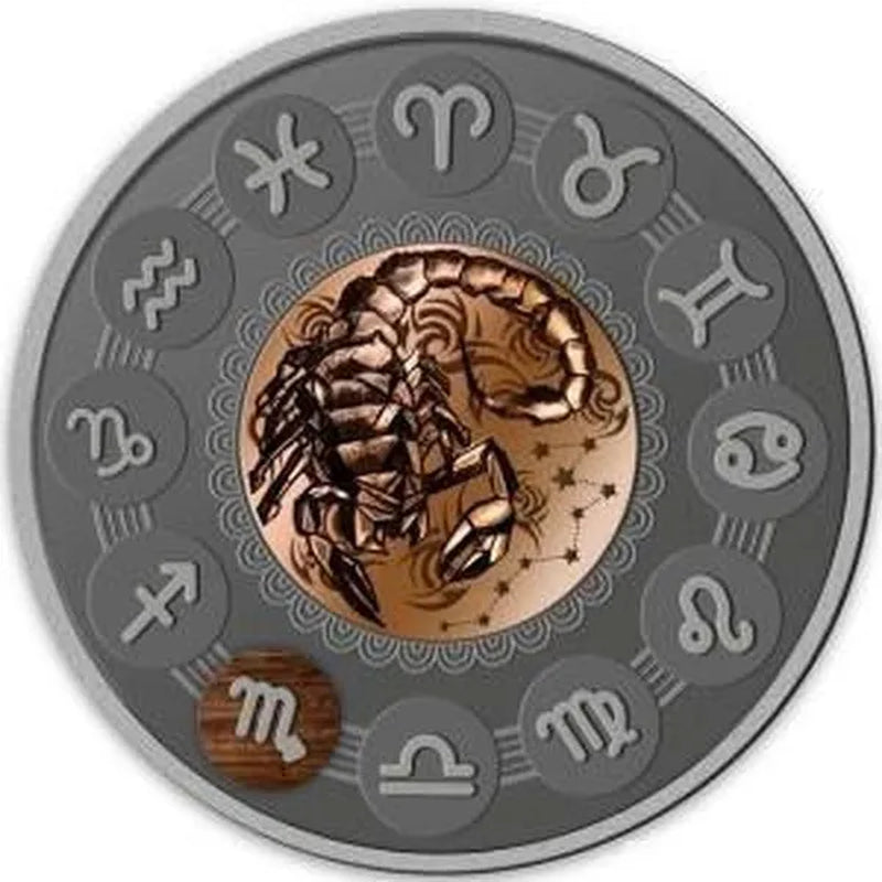 Zodiac 12 Constellation Relief Painting Commemorative Coins Replica Collectible Souvenir Gift
