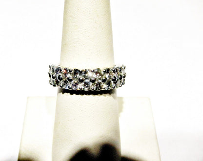 TWO ROW DOUBLE COMMON PRONG SET ROUND BRILLIANT SET