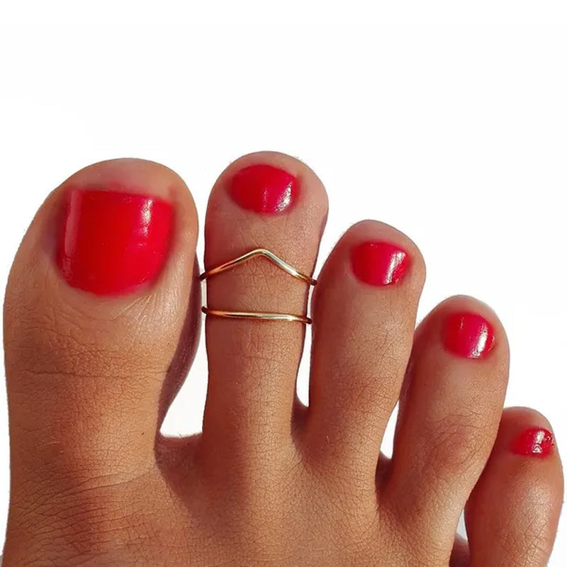 WISH 925 Sterling Silver New Foreign Trade Personality Charm Rose Gold Simple Women's Open Ring 10PCS/SET