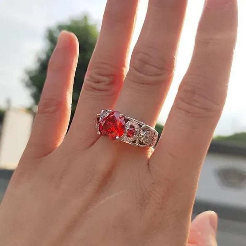 Exquisite Women's Fashion Zircon Silver Ring Anniversary Gift Engagement Bridal Wedding Jewelry Rings for Women Size 5-11