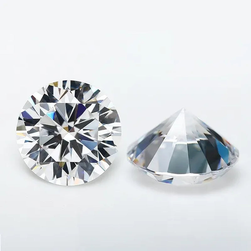 100pcs AAAAA Grade White 4-12mm Loose Zircon Stone Round Cut Cubic Zirconia