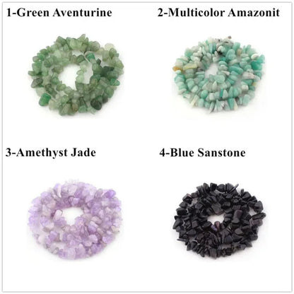 Natural Stone 3-5-8MM Irregular Shape Freeform Chip Bead Tiger Eye Amethysts Agates Lapis lazuli For Jewelry Making DIY Bracelet