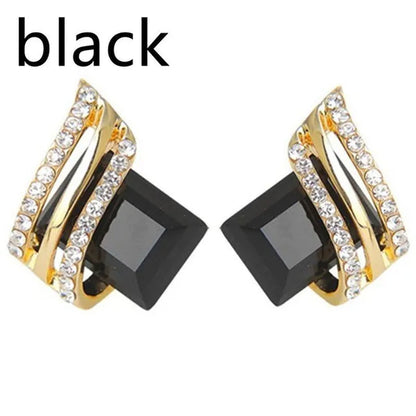 Fashion Temperament Women's Cubic Zirconia Earrings Large Red Zircon Stud Earring Engagement Wedding Earrings Birthday Party Anniversary Gift Jewelry