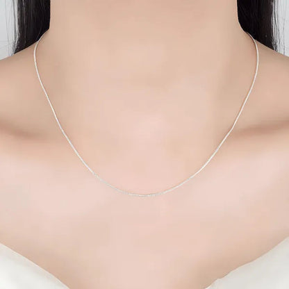 Men & Women's 925 Sterling Silver Snake Chain Necklace 1mm 16-30inch