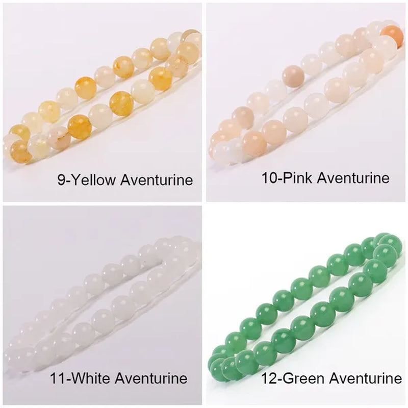 43 Style New 8MM Natural Stone Bracelet / Apatite / Agate /amethyst /watermelon /Rose Quartz /Morgan Stone/malachite/Tiger Eye Fashion Bracelet Unisex