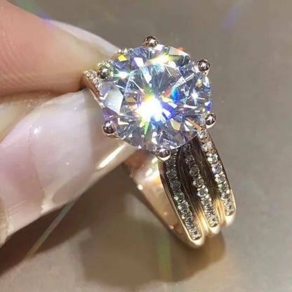 Luxury Design Creative Women's silver-plated White Sapphire Crystal Ring Diamond Infinity Corss Ring Elegant Bridal Wedding Engagement Ring Valentine's Day Party Birthday Anniversary Gift Jewelry Size 5-11