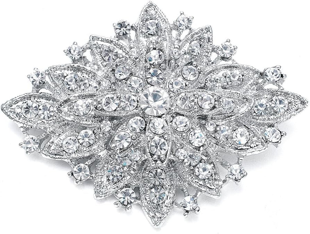 Vintage Wedding Jewelry Crystal Bridal Brooch Pin for Brides, Bridesmaids, Mother of the Bride