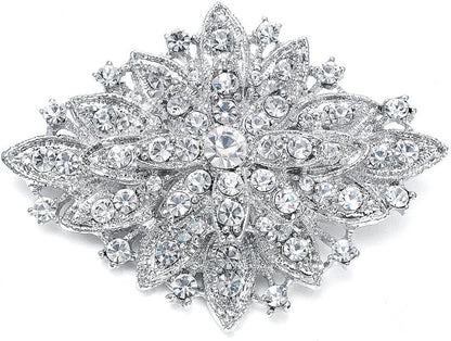 Vintage Wedding Jewelry Crystal Bridal Brooch Pin for Brides, Bridesmaids, Mother of the Bride