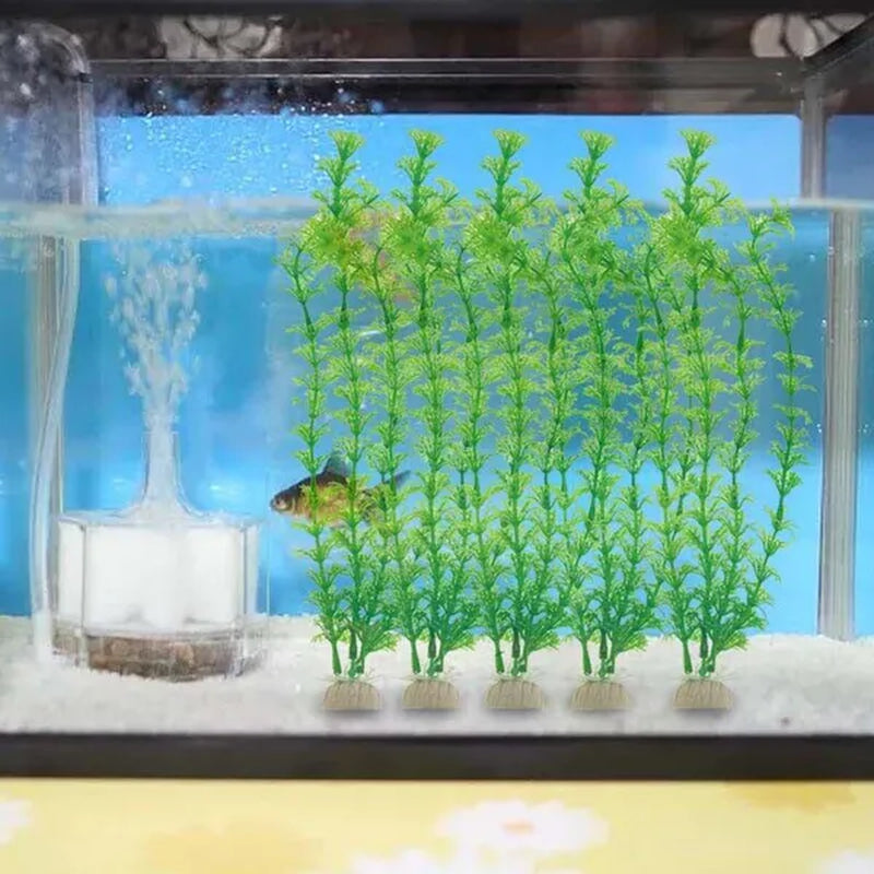 5Pcs 30cm Artificial Fake Plastic Water Grass Plants for Fish Tank Aquarium Decoration