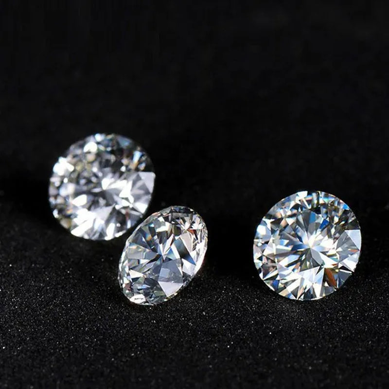 Round Brilliant Cut 1.0ct Carat 6.5mm E F Color Moissanites Loose Stone  Ring Jewelry Bracelet Material High Quality
