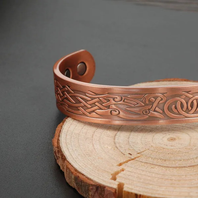 Anti Arthritis Rheumatism Pain Relief Bio Magnetic Pure Copper Bracelet Bangle for Men