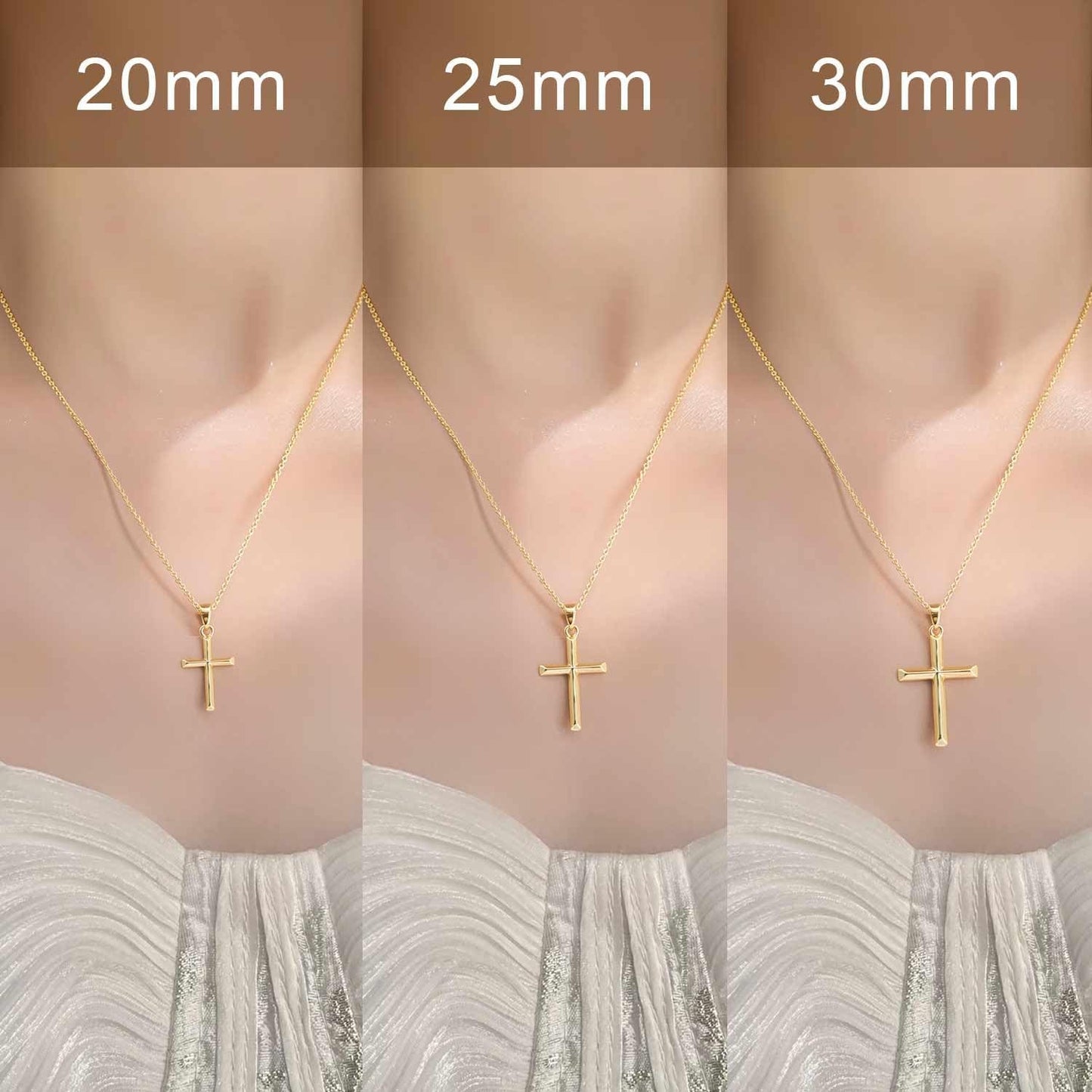 Cross Necklace for Women 14K Gold Cross Necklaces for Women Gold Crosses Chain Pendant Necklace for Womens Blend Beauty with Sentiment Dainty Crosses Chain Pendant Necklaces for Womens 20/25Mm