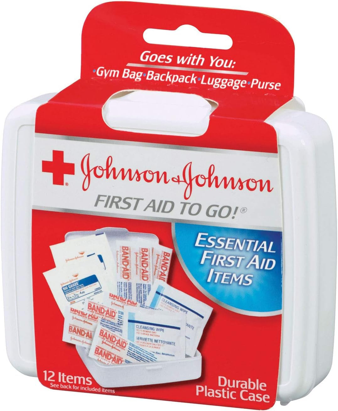 Johnson & Johnson First Aid to Go Portable Mini Travel Kit, 12 Pieces
