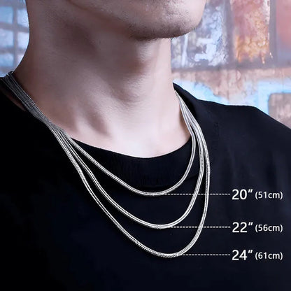 Flat Curb Chain 2mm Wide 16inch~24inch Long Silver Chain for Bracelet Necklace Basic Design Jewelry