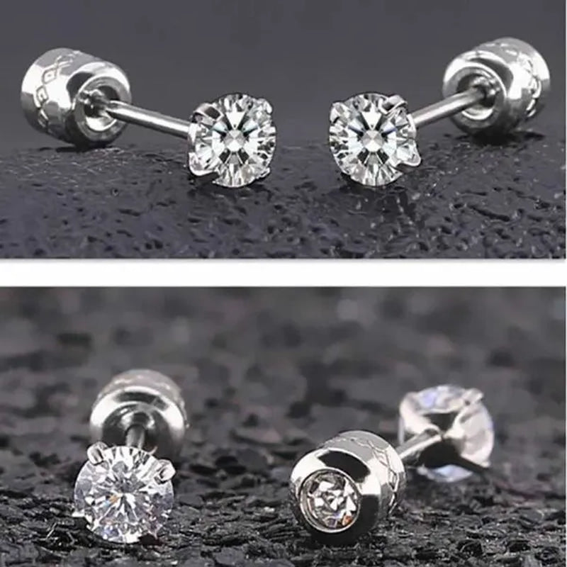Titanium Steel Earrings for Men Stainless Steel Earrings for Women Men Earrings Diamond Earrings