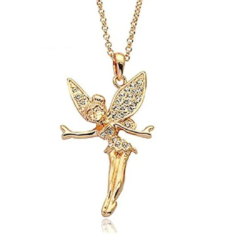 Exquisite Fashion Lovely Dancing Little Angel Pendant  Necklace Women's Zircon Exquisite Necklace Cartoon Jewelry Accessories Birthday Party Anniversary Gift