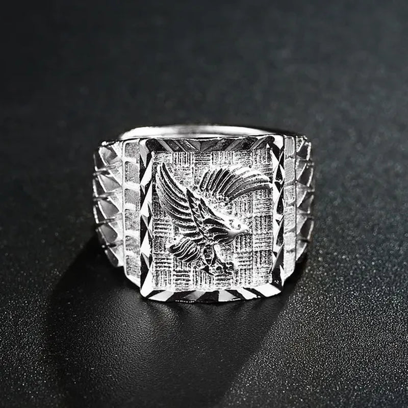 Punk Rock Eagle Men 's Ring Luxury Gold / Silver Color Size 7-13 Finger Jewelry