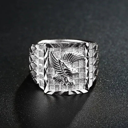 Punk Rock Eagle Men 's Ring Luxury Gold / Silver Color Size 7-13 Finger Jewelry