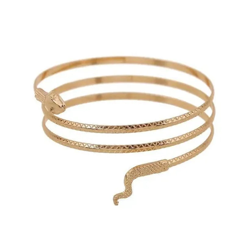 12/8/5/3/2/1Pcs:Ashion Personality Snake Bracelet, Metal Snake Bracelet, Gold and Silver Available