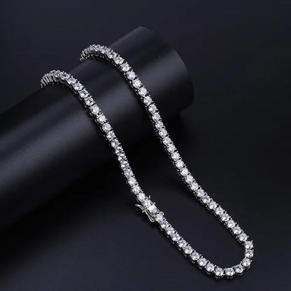 Necklace for Women Gorgeous Men's Gold Tennis Chain Icy Diamonds Hip Hop Choker Chain Necklace Bling Jewelry 18-30 Inches