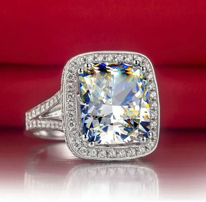 Silver White Sapphire Glod Filled Birthstone Gemstones Engagement Wedding Anniversary Heart Ring