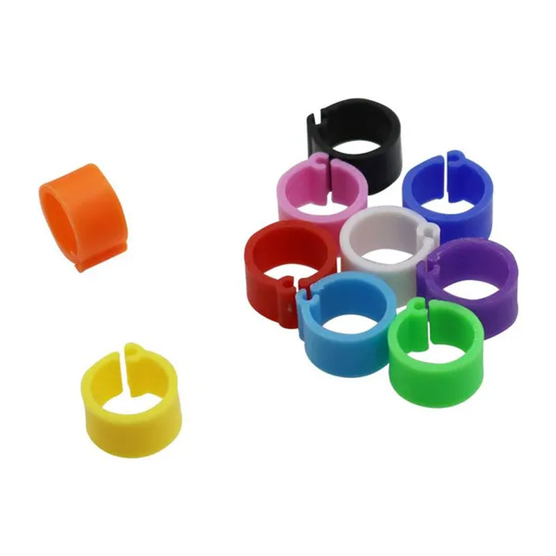 50Pcs Birds Feet Rings Inner Diameter 8mm Width 7mm Plastic Clip Ring Pigeon Dove Quail Foot Ring Farm Animal Carrier