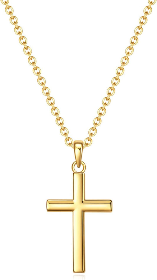 Baptism Cross Necklace for Women,First Communion Cross Necklaces Jewelry Gifts for Women