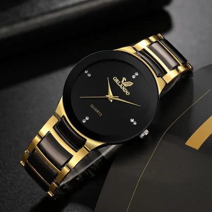 High Quality Men Stainless Steel Quartz Watch Relogio Masculino Male Fashion Casual Business Wristwatch Clock